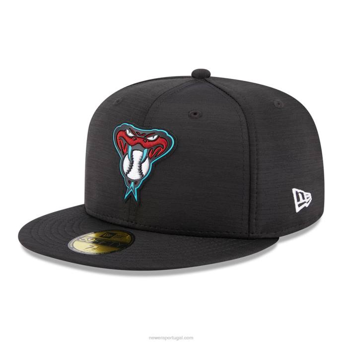 FFTN1395 New Era arizona diamondbacks mlb clubhouse boné preto 59fifty