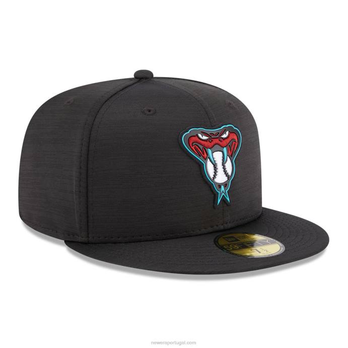 FFTN1395 New Era arizona diamondbacks mlb clubhouse boné preto 59fifty