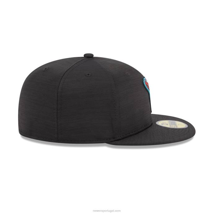 FFTN1395 New Era arizona diamondbacks mlb clubhouse boné preto 59fifty
