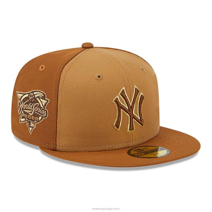 FFTN1396 New Era Boné New York Yankees tritone marrom 59fifty