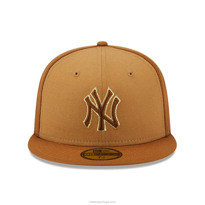 FFTN1396 New Era Boné New York Yankees tritone marrom 59fifty