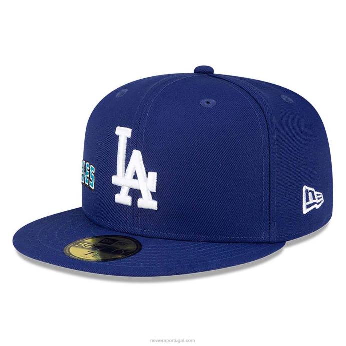 FFTN1398 New Era boné la dodgers stateview azul escuro 59fifty