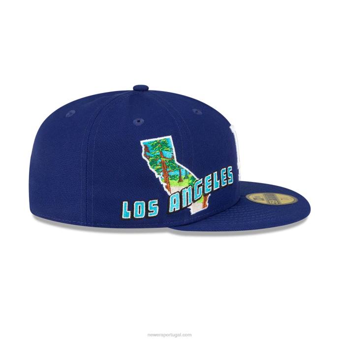 FFTN1398 New Era boné la dodgers stateview azul escuro 59fifty