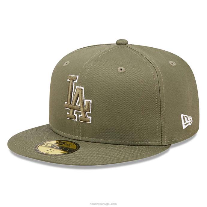 FFTN1399 New Era boné ajustado 59fifty verde médio da equipe la dodgers