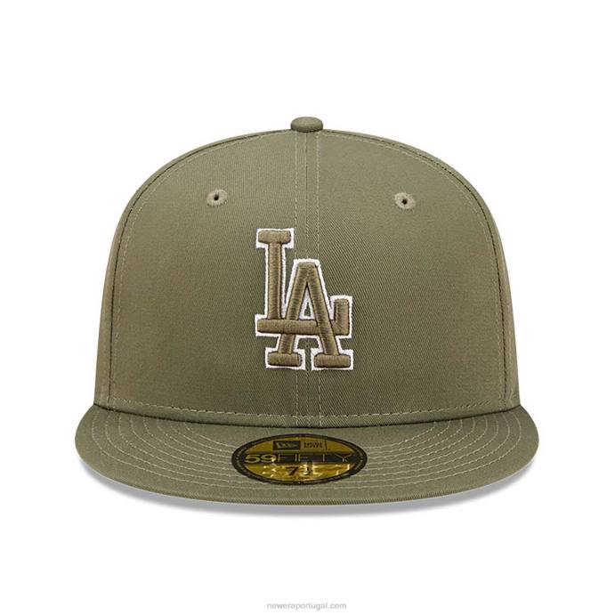 FFTN1399 New Era boné ajustado 59fifty verde médio da equipe la dodgers