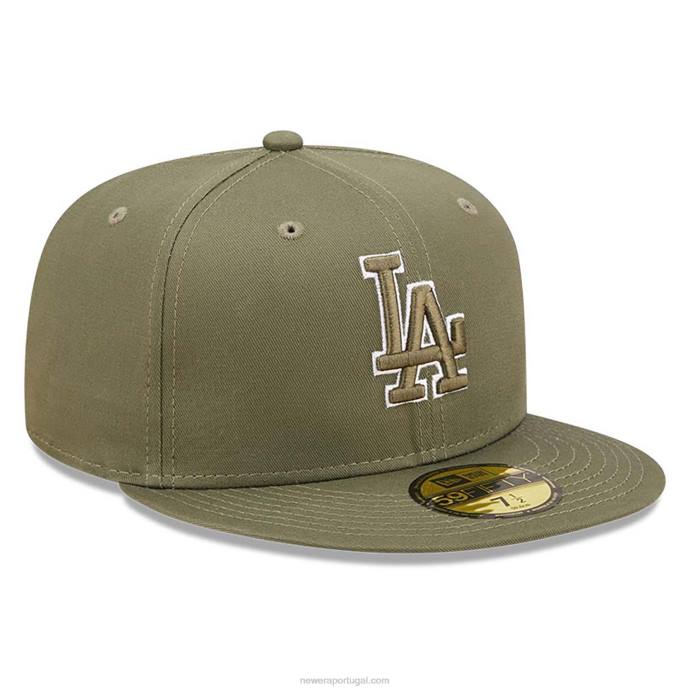 FFTN1399 New Era boné ajustado 59fifty verde médio da equipe la dodgers