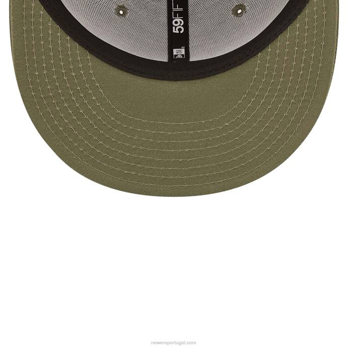 FFTN1399 New Era boné ajustado 59fifty verde médio da equipe la dodgers