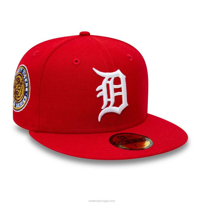 FFTN139 New Era boné ajustado vermelho 59fifty do Detroit Tigers World Series