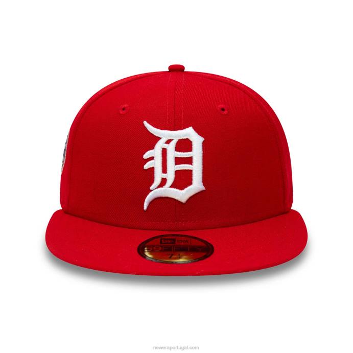 FFTN139 New Era boné ajustado vermelho 59fifty do Detroit Tigers World Series