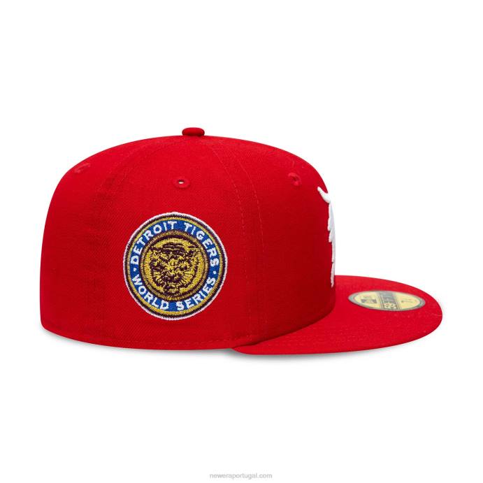 FFTN139 New Era boné ajustado vermelho 59fifty do Detroit Tigers World Series