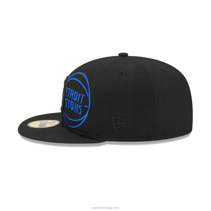 FFTN1400 New Era detroitpistons nba elements boné preto 59fifty