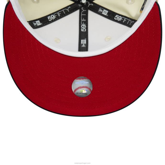 FFTN1401 New Era Boné Atlanta Braves 2017 Cromado Branco 59Fifty