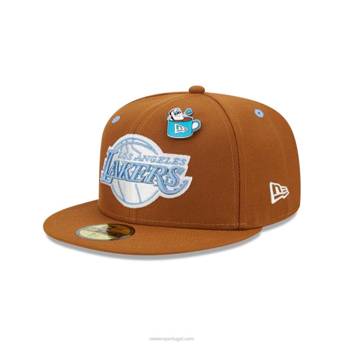 FFTN1404 New Era boné la lakers chocolate quente 59fifty