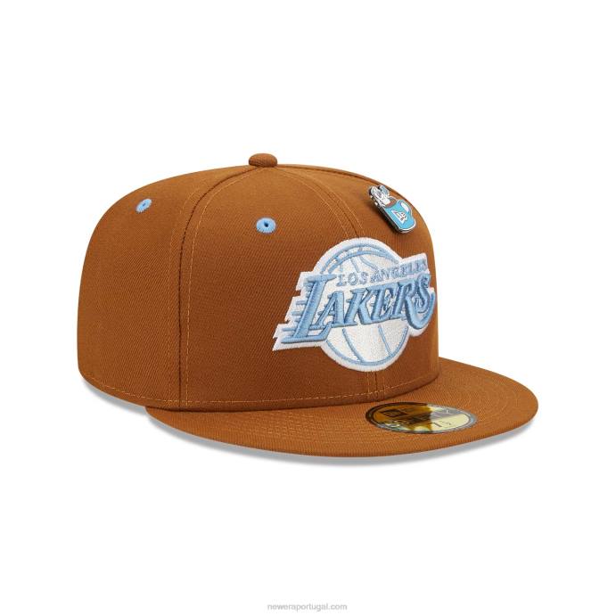 FFTN1404 New Era boné la lakers chocolate quente 59fifty