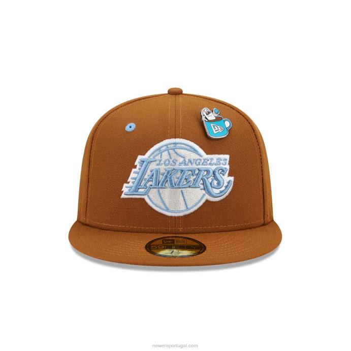 FFTN1404 New Era boné la lakers chocolate quente 59fifty