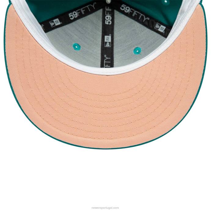FFTN1407 New Era Boné Oakland Athletics World Series Verde 59Fifty
