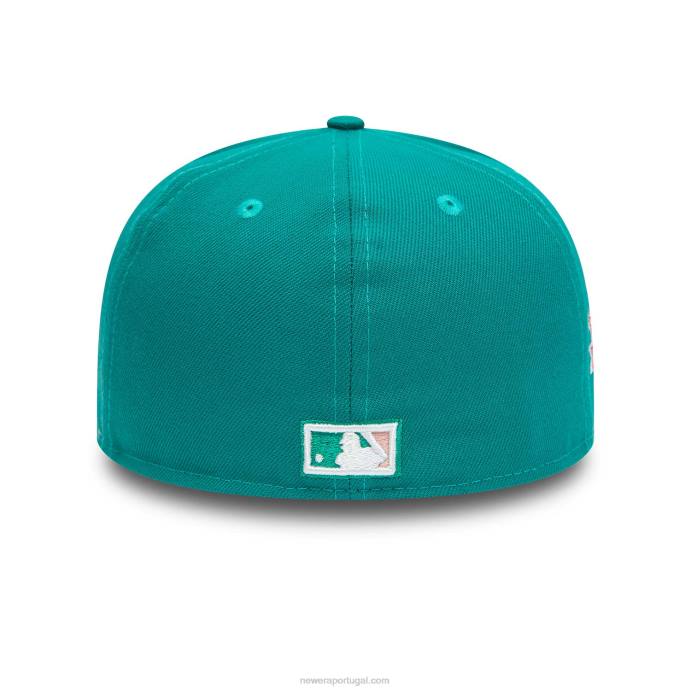 FFTN1407 New Era Boné Oakland Athletics World Series Verde 59Fifty