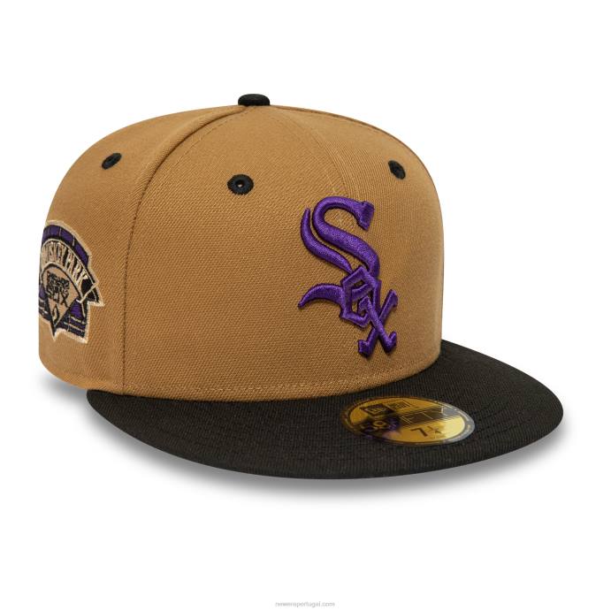FFTN140 New Era Boné chicago white sox purple wheat 59fifty