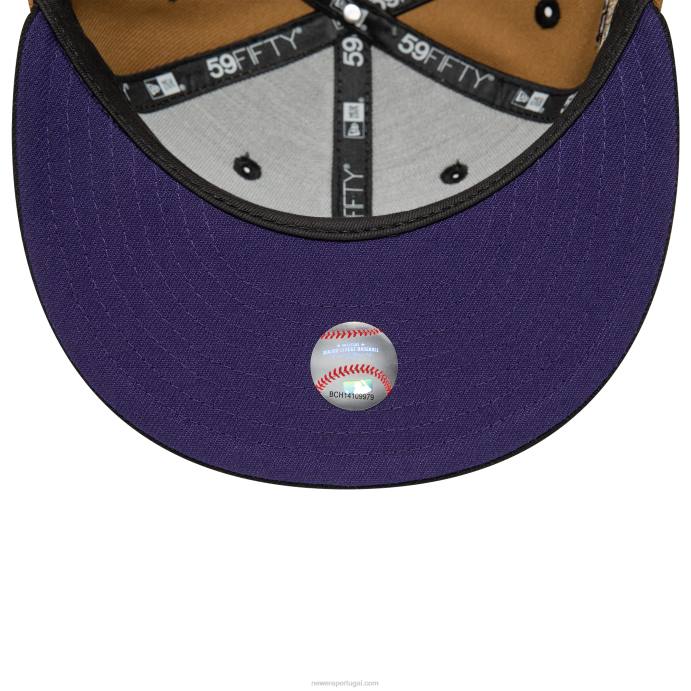 FFTN140 New Era Boné chicago white sox purple wheat 59fifty