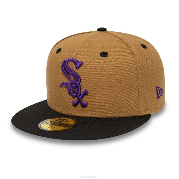 FFTN140 New Era Boné chicago white sox purple wheat 59fifty