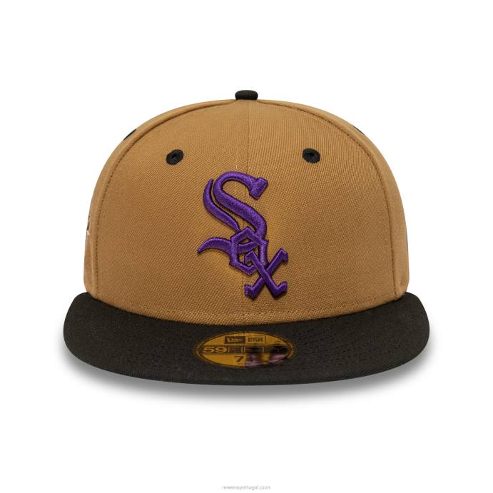 FFTN140 New Era Boné chicago white sox purple wheat 59fifty