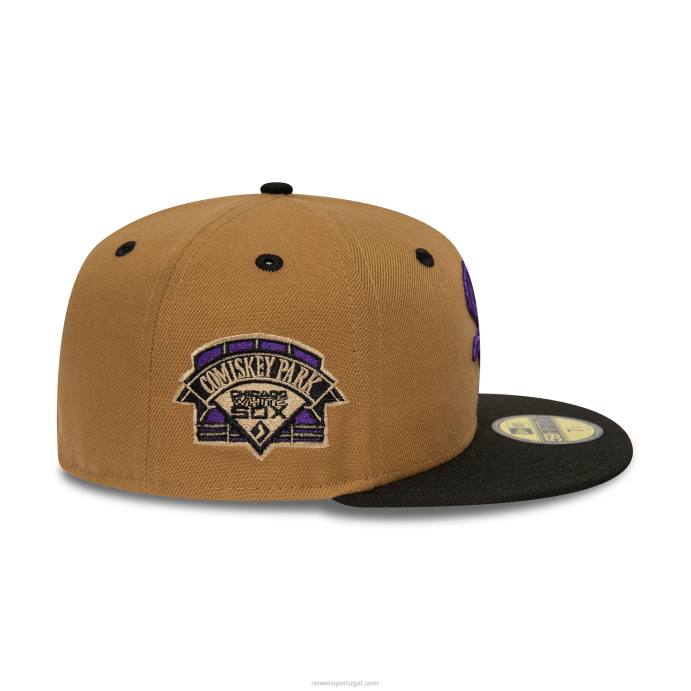 FFTN140 New Era Boné chicago white sox purple wheat 59fifty