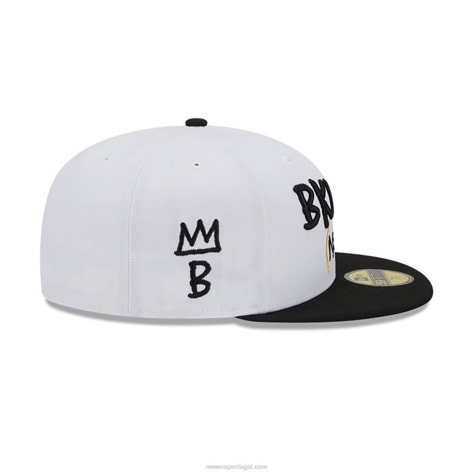 FFTN1410 New Era brooklyn nets authentics city edition branco 59fifty boné ajustado
