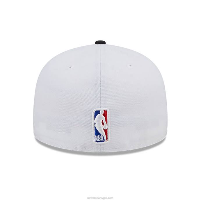 FFTN1410 New Era brooklyn nets authentics city edition branco 59fifty boné ajustado