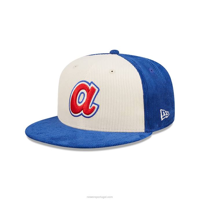 FFTN1416 New Era Boné Atlanta Braves Cooperstown Blue 59Fifty
