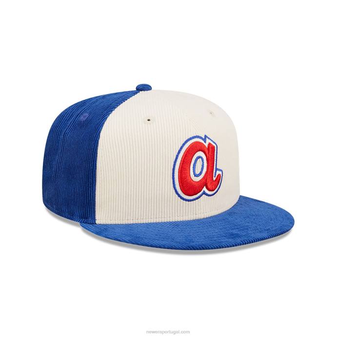 FFTN1416 New Era Boné Atlanta Braves Cooperstown Blue 59Fifty