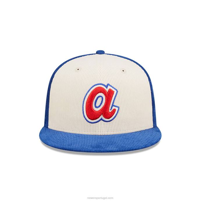 FFTN1416 New Era Boné Atlanta Braves Cooperstown Blue 59Fifty