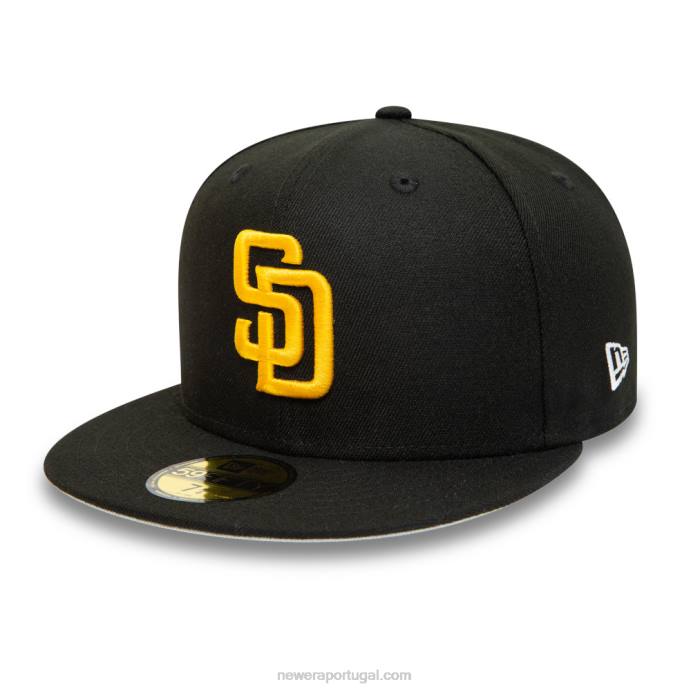 FFTN141 New Era san diego padres 50º aniversário boné preto 59fifty