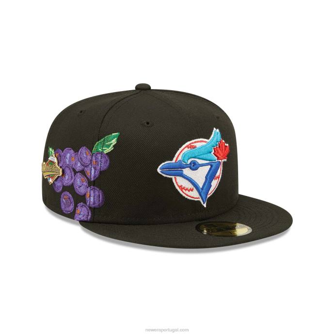 FFTN1420 New Era boné toronto blue jays fruit black 59fifty