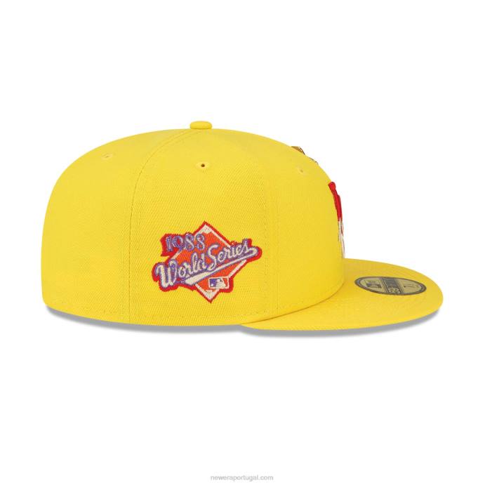 FFTN1423 New Era Boné ajustado 59fifty amarelo brilhante la dodgers ice pop