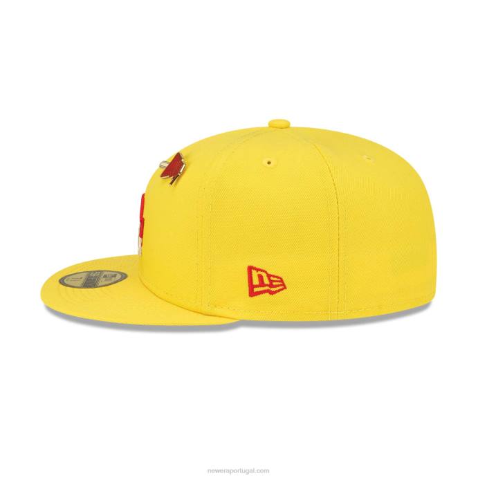 FFTN1423 New Era Boné ajustado 59fifty amarelo brilhante la dodgers ice pop