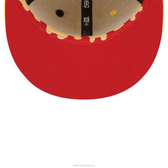 FFTN1423 New Era Boné ajustado 59fifty amarelo brilhante la dodgers ice pop