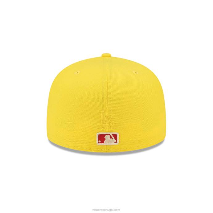 FFTN1423 New Era Boné ajustado 59fifty amarelo brilhante la dodgers ice pop