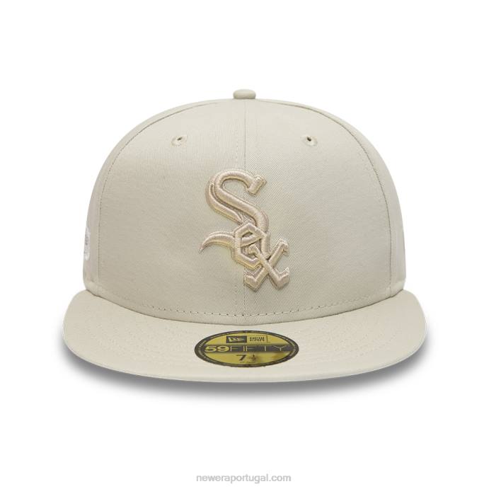 FFTN1427 New Era boné chicago white sox world series tonal bege claro 59fifty