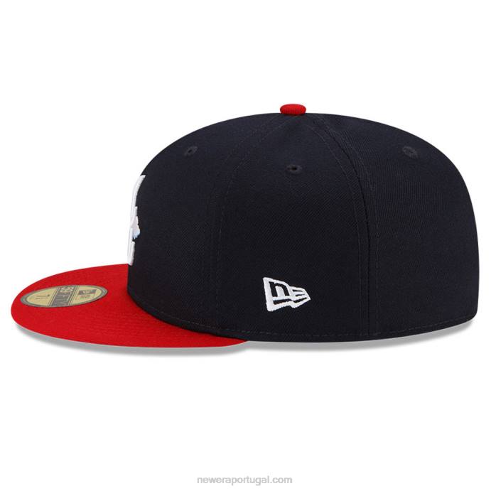 FFTN1429 New Era Boné atlanta Braves Comic Cloud Navy 59Fifty