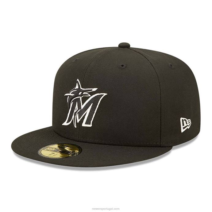 FFTN142 New Era boné justo miami marlins preto 59fifty