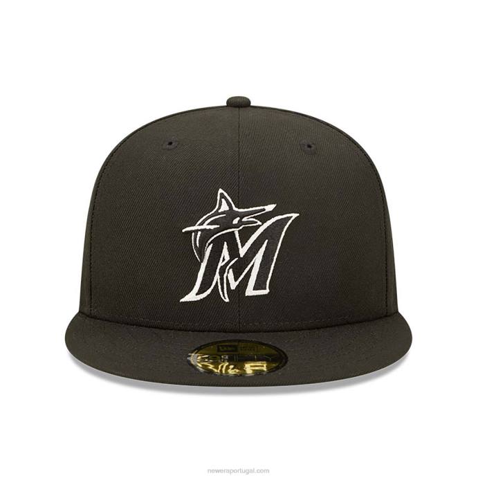 FFTN142 New Era boné justo miami marlins preto 59fifty