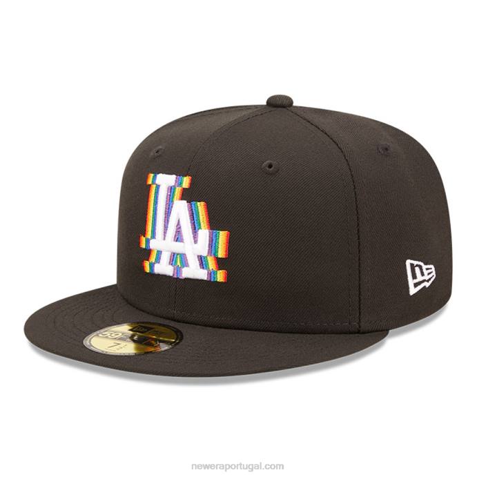 FFTN1430 New Era boné la dodgers mlb prismatic preto 59fifty