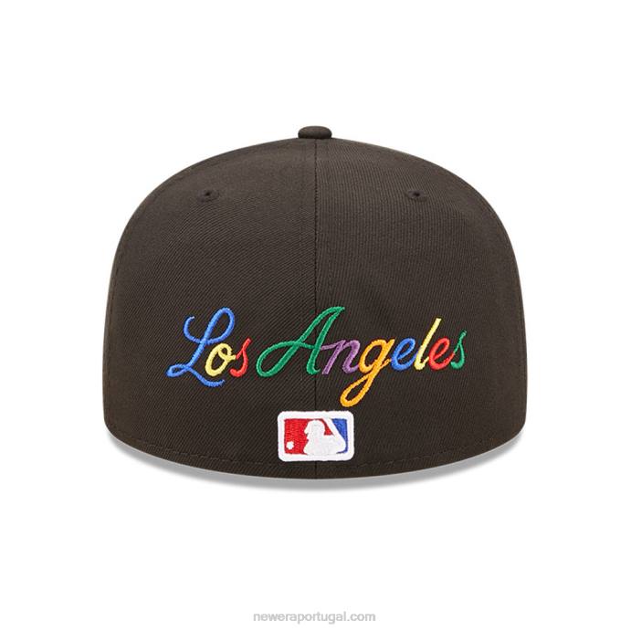 FFTN1430 New Era boné la dodgers mlb prismatic preto 59fifty