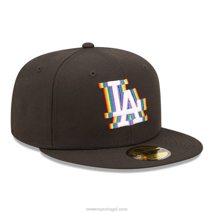 FFTN1430 New Era boné la dodgers mlb prismatic preto 59fifty