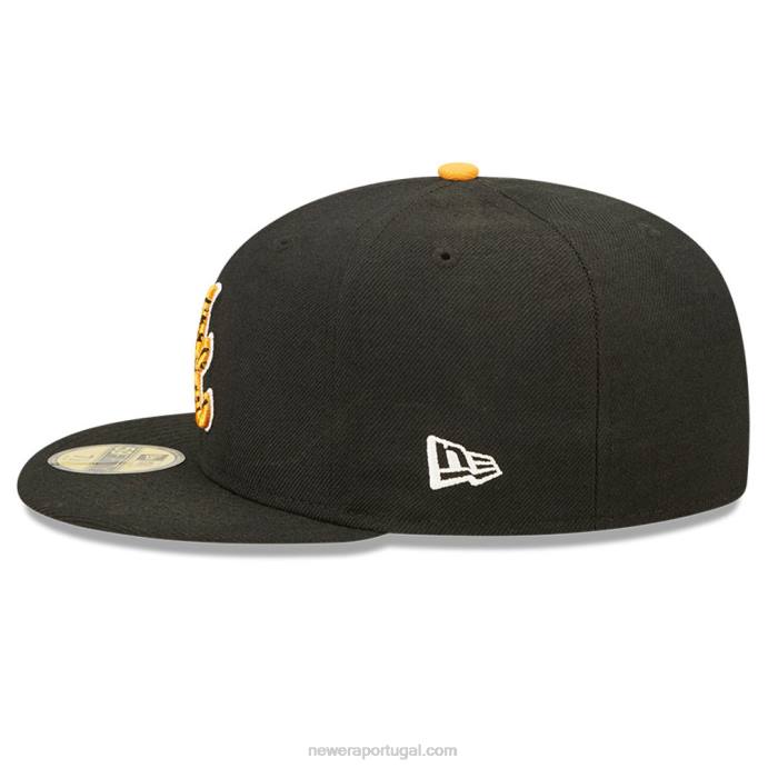 FFTN1433 New Era Boné atlanta Braves Tiger Fill Black 59Fifty