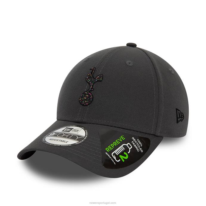 FFTN1437 New Era tottenham hotspur fc repreve boné cinza 9forty ajustável