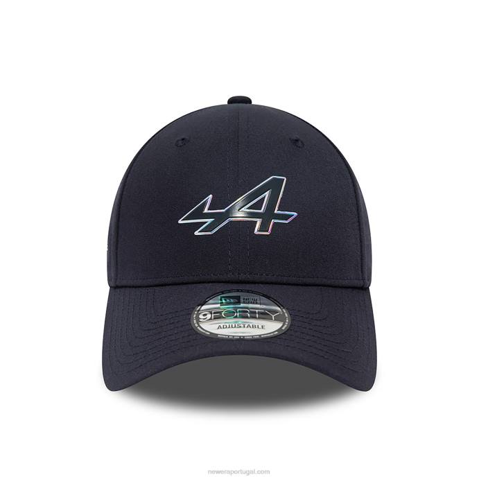 FFTN1440 New Era emblema iridescente alpino navy 9forty boné ajustável