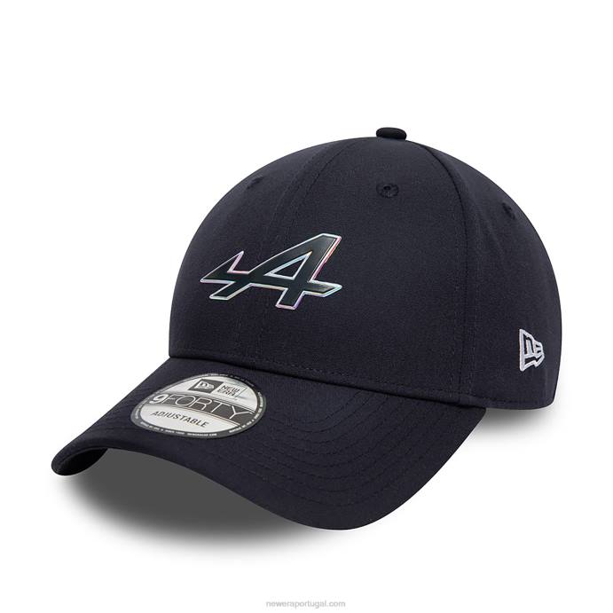 FFTN1440 New Era emblema iridescente alpino navy 9forty boné ajustável