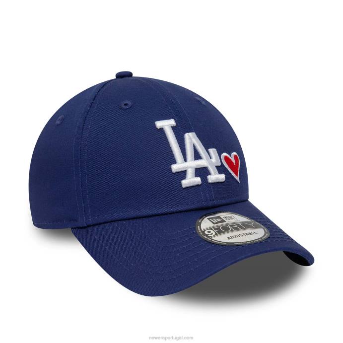 FFTN1441 New Era boné ajustável la dodgers heart pack azul 9forty
