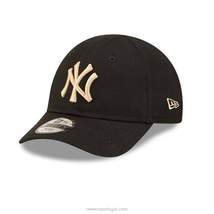 FFTN1442 New Era Boné New York Yankees Infant League Essential Black 9forty